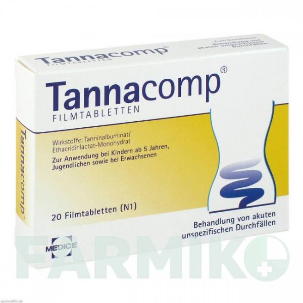 ТАННАКОМП (TANNACOMP) таблетки 20 шт - Альбумин таннат, Другое MEDICE PUTTER