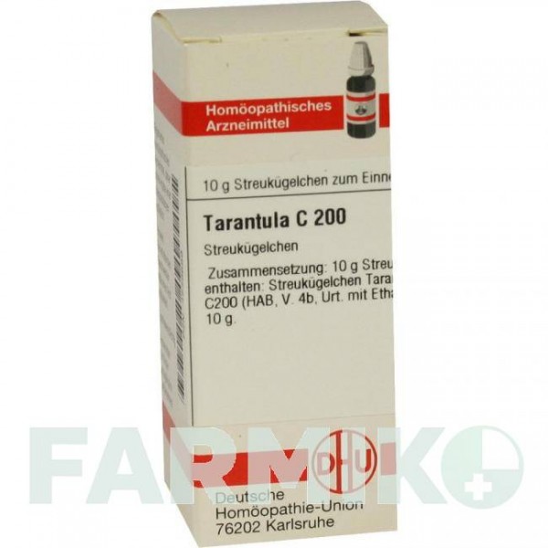 ТАРАНТУЛА (TARANTULA) C 200 глобули 10 г - Гомеопатия DHU