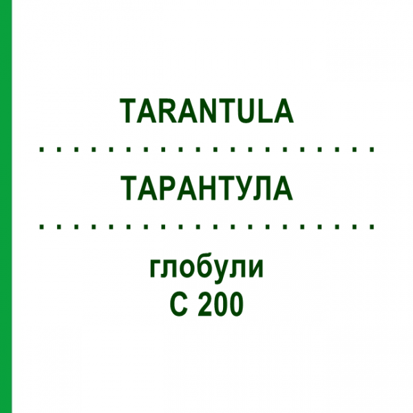 ТАРАНТУЛА (TARANTULA) C 200 глобули 0,5 г - Гомеопатия GUDJONS