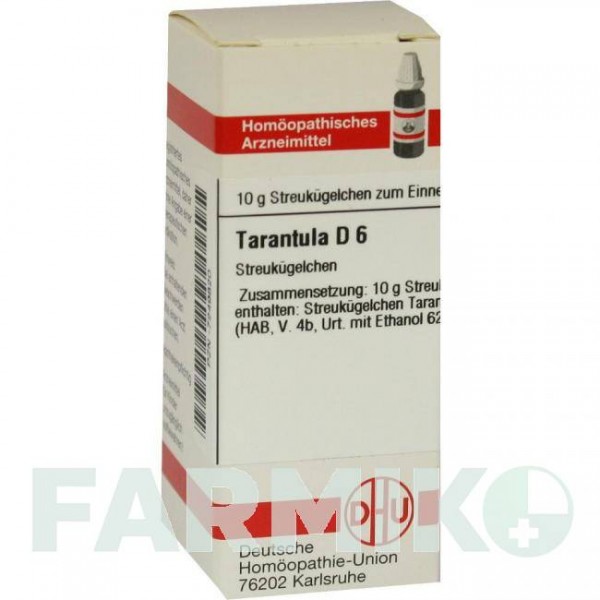 ТАРАНТУЛА (TARANTULA) D 6 глобули 10 г - Гомеопатия DHU