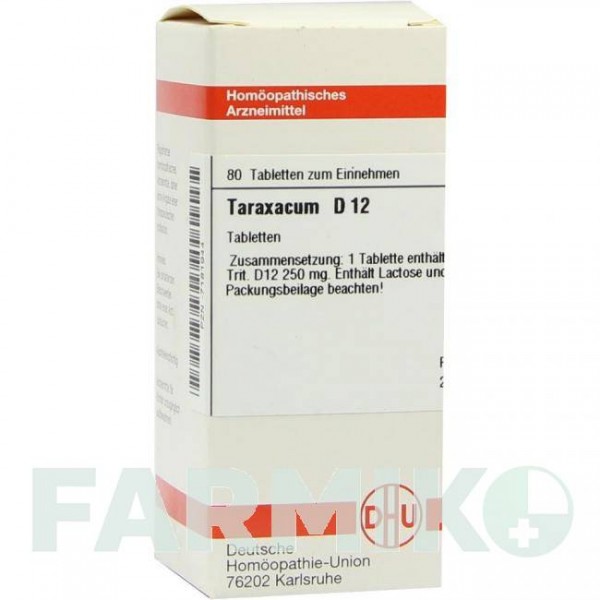 ТАРАКСАКУМ (TARAXACUM) D 12 таблетки 80 шт - Гомеопатия DHU