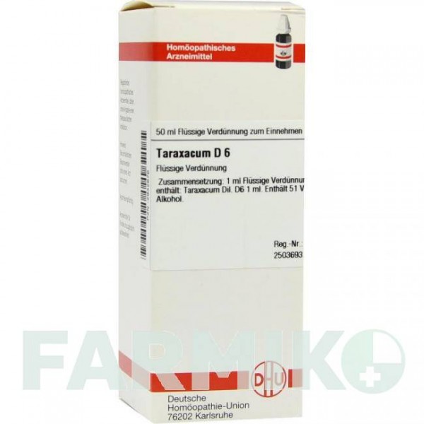 ТАРАКСАКУМ (TARAXACUM) D 6 раствор 50 мл - Гомеопатия DHU