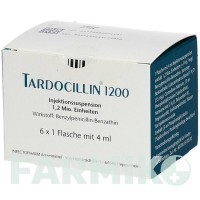 ТАРДОЦИЛЛИН (TARDOCILLIN) 1200 суспензия 6x4 мл - Бензилпенициллин-бензатин INFECTOPHARM