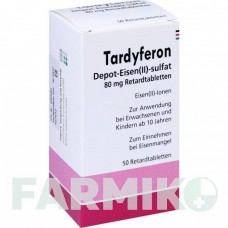 ТАРДИФЕРОН (TARDYFERON) 80 мг таблетки 50 шт - Железо (II) сульфат EURIMPHARM