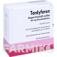 ТАРДИФЕРОН (TARDYFERON) 80 мг таблетки 100 шт - Залізо (II) сульфат EURIMPHARM