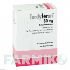 ТАРДИФЕРОН (TARDYFERON) 80 мг таблетки 100 шт - Железо (II) сульфат ORIFARM