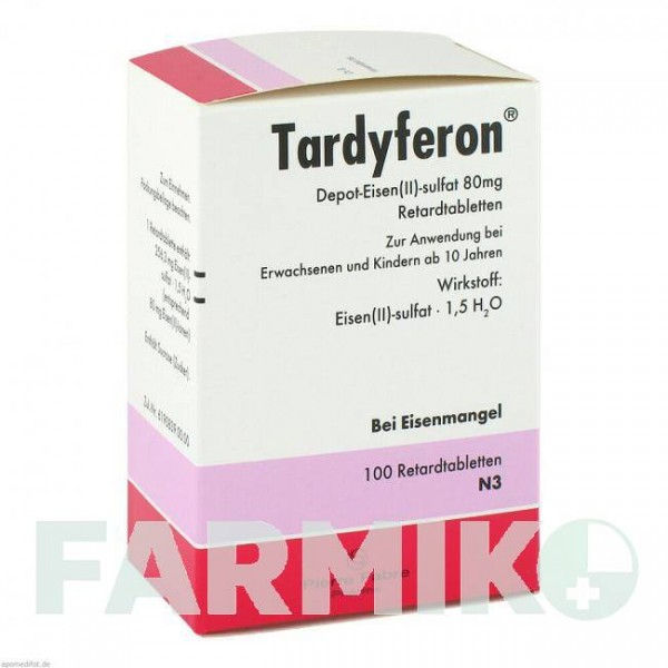 ТАРДИФЕРОН (TARDYFERON) 80 мг таблетки 100 шт - Железо (II) сульфат PIERRE FABRE