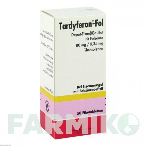 ТАРДИФЕРОН (TARDYFERON) таблетки 50 шт - Залізо (II) сульфат PIERRE FABRE