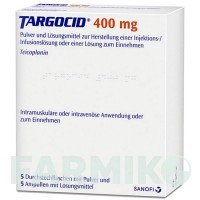 ТАРГОЦИД (TARGOCID) 400 мг порошок 5 шт - Тейкопланин SANOFI
