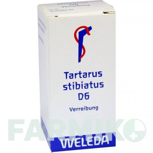 ТАРТАРУС СТИБІАТУС (TARTARUS STIBIATUS) D 6 тритурація 20 г - Гомеопатія WELEDA