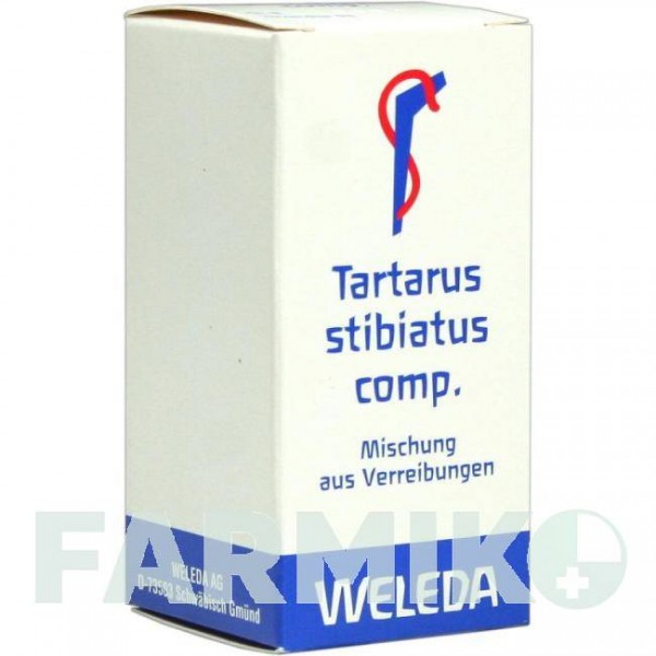ТАРТАРУС СТИБИАТУС (TARTARUS STIBIATUS) тритурация 20 г - Гомеопатия WELEDA