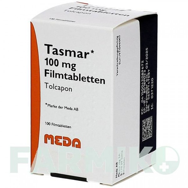 ТАСМАР (TASMAR) 100 мг таблетки 100 шт - Толкапон EMRA-MED