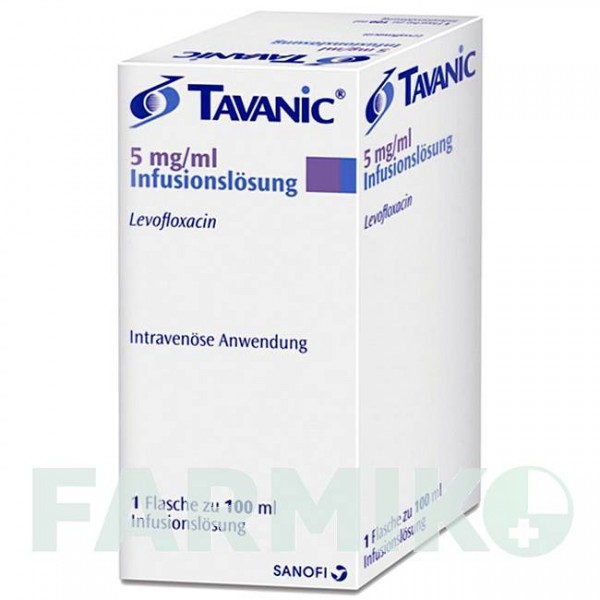 ТАВАНІК (TAVANIC) 5 мг/мл 500 мг розчин 1 шт - Левофлоксацин SANOFI