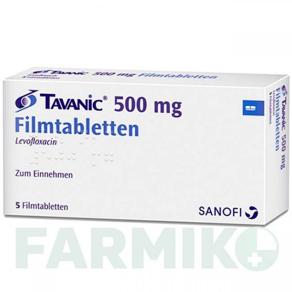 ТАВАНІК (TAVANIC) 500 мг таблетки 5 шт - Левофлоксацин SANOFI