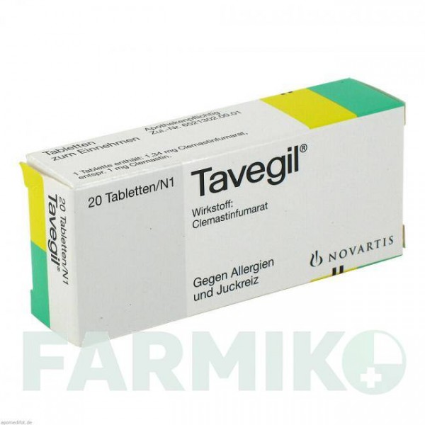 ТАВЕГИЛ (TAVEGIL) таблетки 20 шт - Клемастин STADA