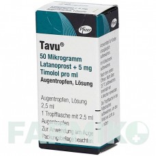 ТАВУ (TAVU) 50 мкг + 5 мг краплі 2,5 мл - Тимолол, Латанопрост VIATRIS
