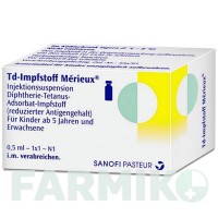 ТД ИМПСТОФФ МЕРИЕС (TD IMPFSTOFF MERIEUX) флакон 1 шт - Столбнячный токсоид, Дифтерийный токсоид SANOFI