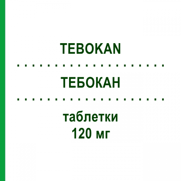 ТЕБОКАН (TEBOKAN) 120 мг таблетки 200 шт - Экстракт листьев гинкго билоба BB FARMA
