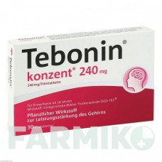 ТЕБОНИН (TEBONIN) 240 мг таблетки 30 шт - Экстракт листьев гинкго билоба DR.WILLMAR SCHWABE