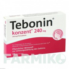 ТЕБОНИН (TEBONIN) 240 мг таблетки 60 шт - Экстракт листьев гинкго билоба DR.WILLMAR SCHWABE