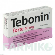 ТЕБОНИН (TEBONIN) 40 мг таблетки 30 шт - Экстракт листьев гинкго билоба DR.WILLMAR SCHWABE