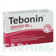 ТЕБОНИН (TEBONIN) 80 мг таблетки 120 шт - Экстракт листьев гинкго билоба DR.WILLMAR SCHWABE