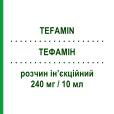 ТЕФАМІН (TEFAMIN) 240 мг/10 мл розчин ін’єкційний 5 шт 10 мл - Амінофілін RECORDATI