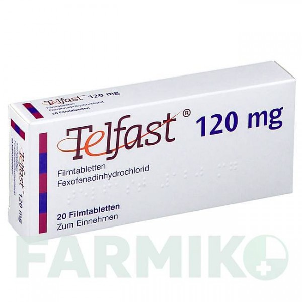 ТЕЛФАСТ (TELFAST) 120 мг таблетки 20 шт - Фексофенадин AXICORP PHARMA