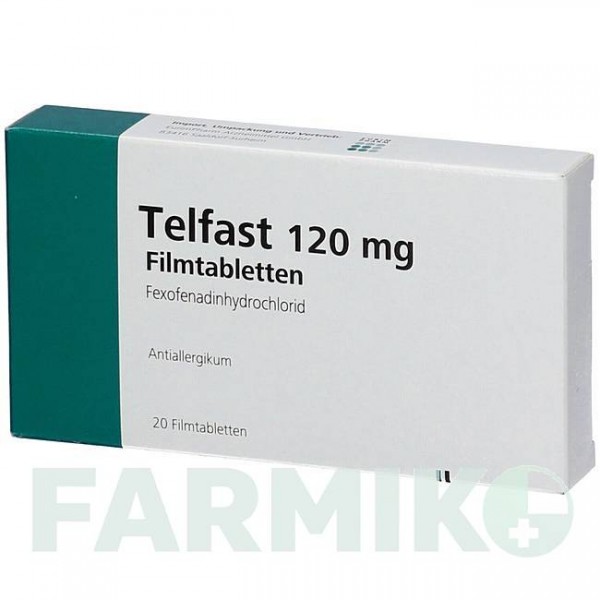 ТЕЛФАСТ (TELFAST) 120 мг таблетки 20 шт - Фексофенадин EURIMPHARM