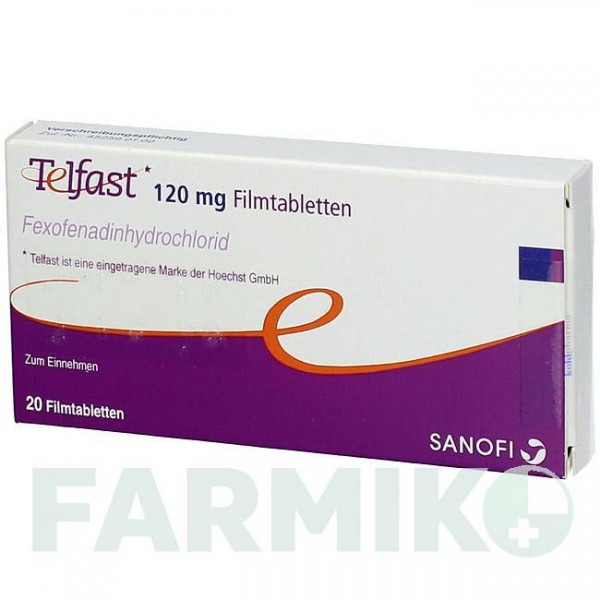 ТЕЛФАСТ (TELFAST) 120 мг таблетки 20 шт - Фексофенадин KOHLPHARMA