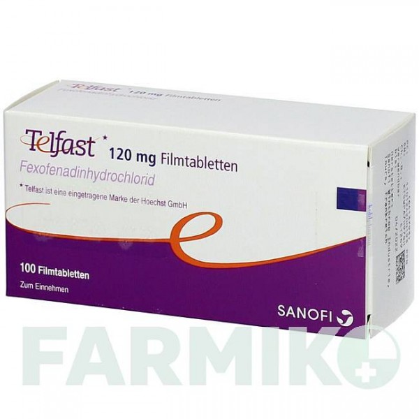 ТЕЛФАСТ (TELFAST) 120 мг таблетки 100 шт - Фексофенадин KOHLPHARMA