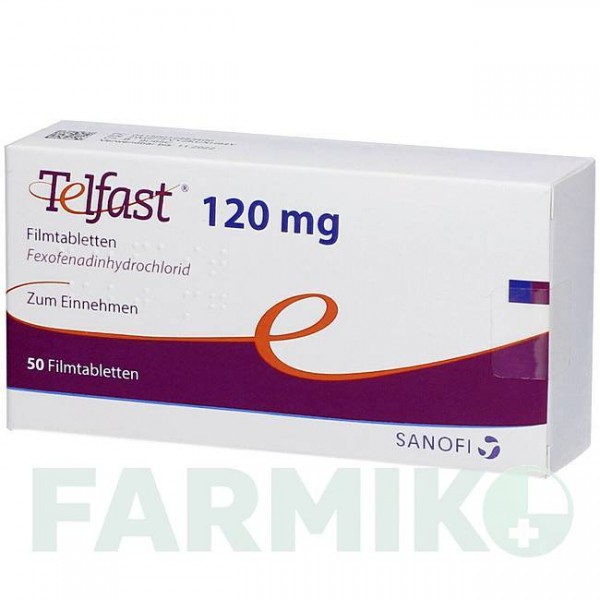 ТЕЛФАСТ (TELFAST) 120 мг таблетки 50 шт - Фексофенадин ORIFARM
