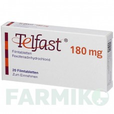 ТЕЛФАСТ (TELFAST) 180 мг таблетки 20 шт - Фексофенадин AXICORP PHARMA