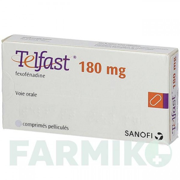 ТЕЛФАСТ (TELFAST) 180 мг таблетки 20 шт - Фексофенадин PHARMA GERKE