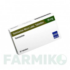 ТЕЛМИСАРТАН (TELMISARTAN) 20 мг таблетки 28 шт - Телмисартан MICRO LABS