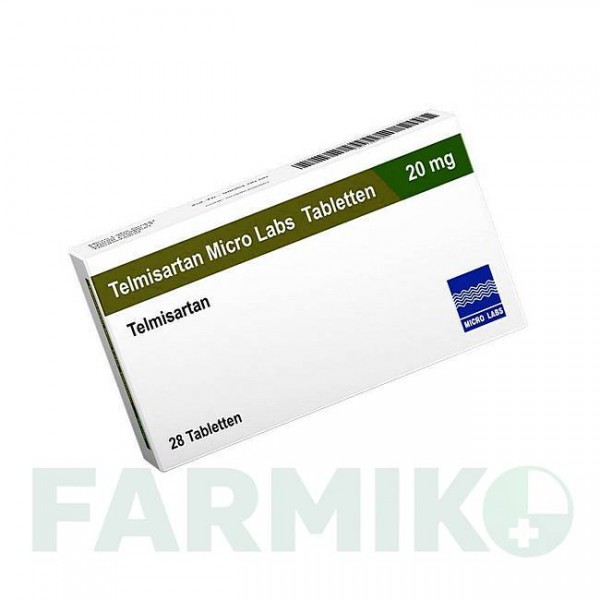 ТЕЛМИСАРТАН (TELMISARTAN) 20 мг таблетки 28 шт - Телмисартан MICRO LABS