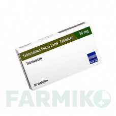 ТЕЛМИСАРТАН (TELMISARTAN) 20 мг таблетки 56 шт - Телмисартан MICRO LABS