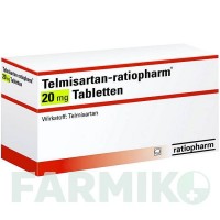 ТЕЛМИСАРТАН (TELMISARTAN) 20 мг таблетки 28 шт - Телмисартан RATIOPHARM