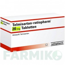 ТЕЛМИСАРТАН (TELMISARTAN) 20 мг таблетки 28 шт - Телмисартан RATIOPHARM