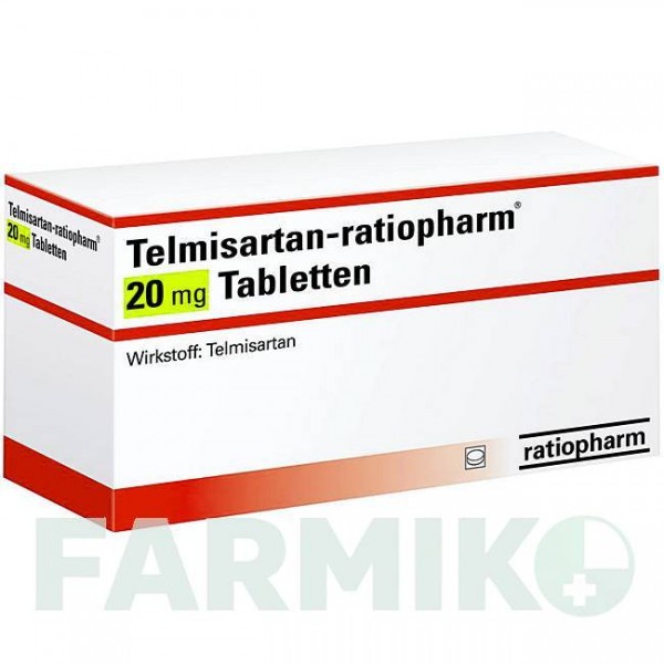 ТЕЛМИСАРТАН (TELMISARTAN) 20 мг таблетки 28 шт - Телмисартан RATIOPHARM