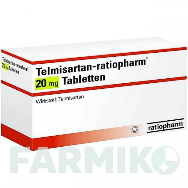 ТЕЛМИСАРТАН (TELMISARTAN) 20 мг таблетки 56 шт - Телмисартан RATIOPHARM