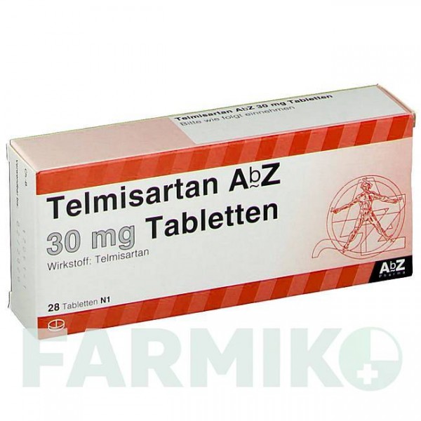 ТЕЛМИСАРТАН (TELMISARTAN) 30 мг таблетки 28 шт - Телмисартан ABZ PHARMA