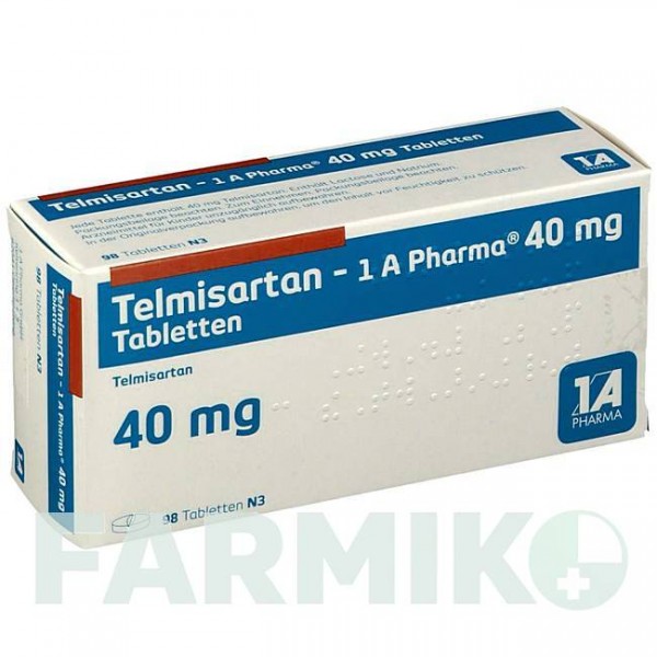 ТЕЛМІСАРТАН (TELMISARTAN) 40 мг таблетки 98 шт - Телмісартан 1 A PHARMA