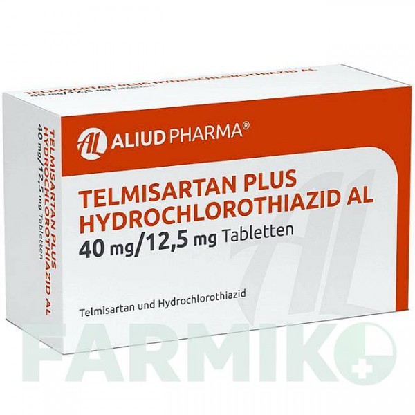 ТЕЛМИСАРТАН (TELMISARTAN) 40 мг/12,5 мг таблетки 98 шт - Телмисартан, Гидрохлоротиазид ALIUD PHARMA