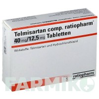 ТЕЛМИСАРТАН (TELMISARTAN) 40 мг/12,5 мг таблетки 28 шт - Телмисартан, Гидрохлоротиазид RATIOPHARM
