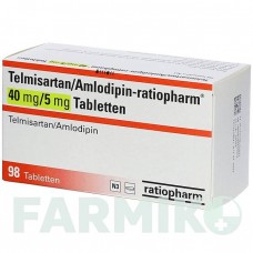 ТЕЛМІСАРТАН (TELMISARTAN) 40 мг/5 мг таблетки 98 шт - Телмісартан, Гідрохлоротіазид RATIOPHARM