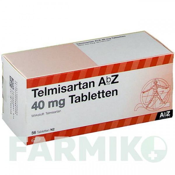 ТЕЛМИСАРТАН (TELMISARTAN) 40 мг таблетки 56 шт - Телмисартан ABZ PHARMA