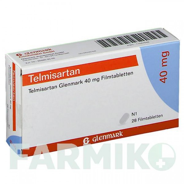 ТЕЛМИСАРТАН (TELMISARTAN) 40 мг таблетки 28 шт - Телмисартан GLENMARK