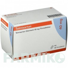 ТЕЛМИСАРТАН (TELMISARTAN) 40 мг таблетки 98 шт - Телмисартан GLENMARK