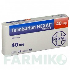 ТЕЛМІСАРТАН (TELMISARTAN) 40 мг таблетки 28 шт - Телмісартан HEXAL